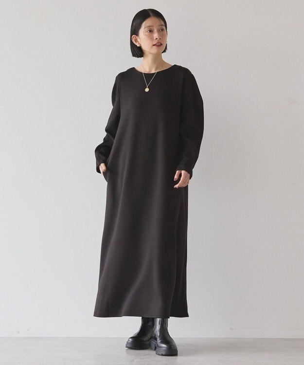 AMERICAN HOLIC 袖コンシャスポンチワンピース Black