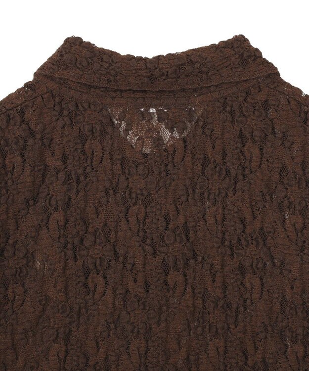 AMERICAN HOLIC 半袖襟付きレースカーディガン Brown