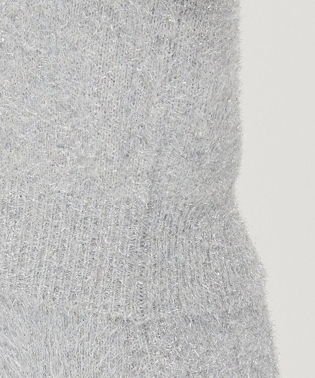 uncrave ラメ シャギー ニット プルオーバー（uncrave STANDARD） シルバー×ライトグレー