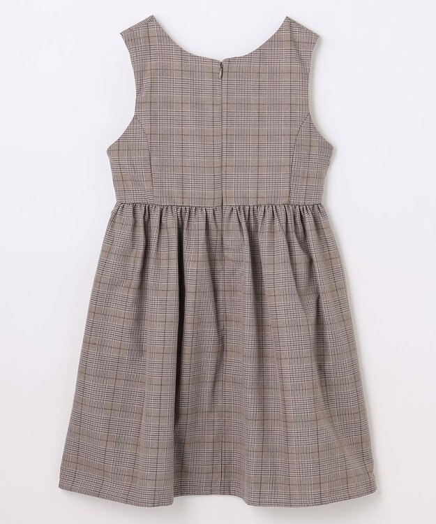 ANY KIDS メロディジャンパースカート ブラウン×チェック