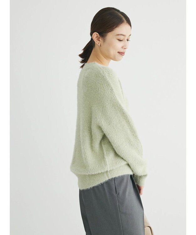 Green Parks フェザーＶネックニットプルオーバー Mint