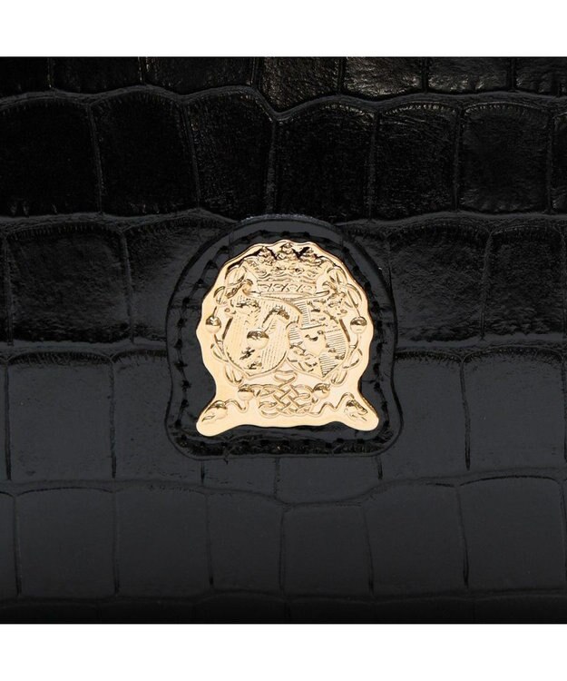 A.D.M.J. 【牛革】クロコダイル型押しトート32cm(Dカン付) オニキス