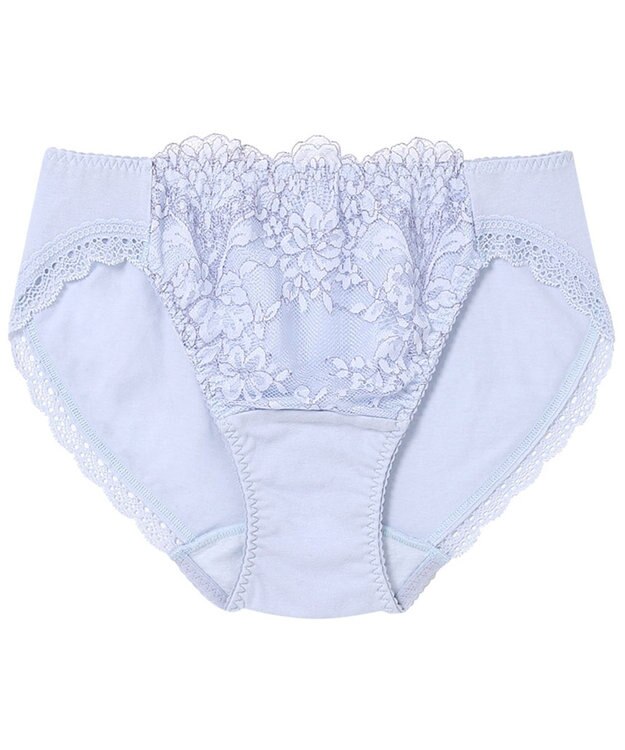 Wing ペアショーツ 【ナチュラルアップブラ】 身生地部オーガニックコットン混 はきこみ丈あさめ KF3000 ウイング／ワコール ブルー