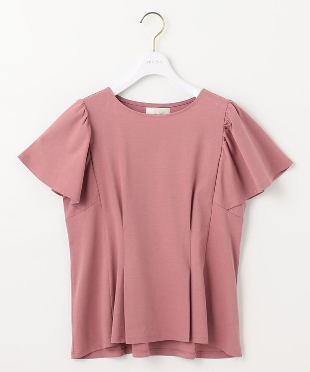 ANY SIS 【接触冷感】美人 フリルスリーブ カットソー ピンク
