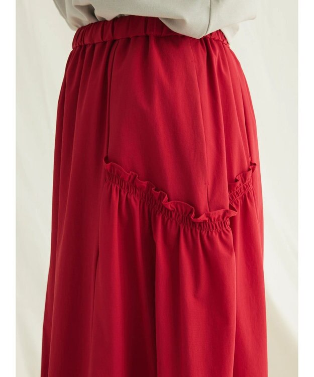 CRAFT STANDARD BOUTIQUE サイドフリルギャザースカート Red