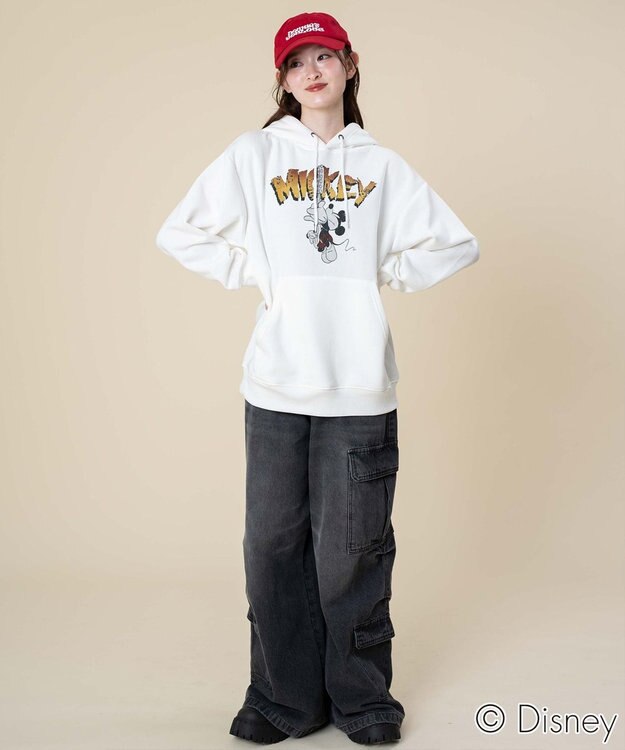 WEGO 【ユニセックス着用ITEM/25年秋冬新作】DISNEYグラフィックプルオーバー ホワイト