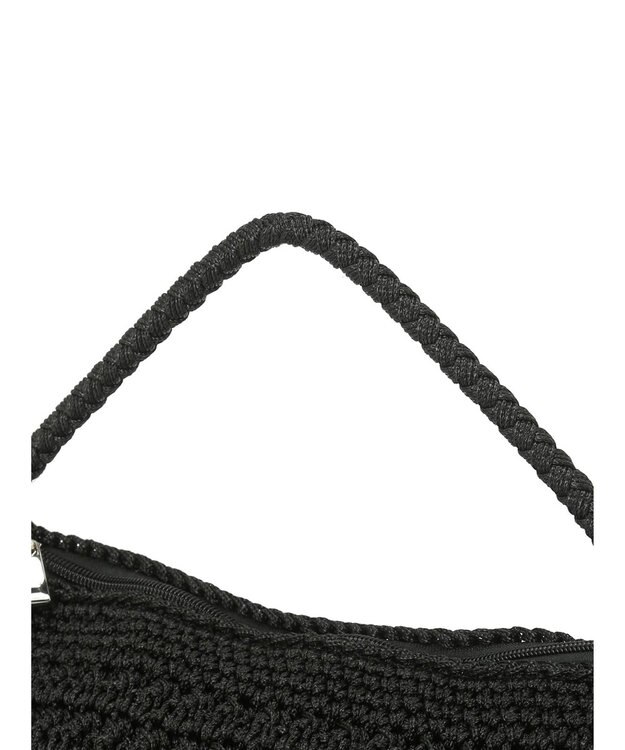 Green Parks ・ｃａｃｈｅ　ｃａｃｈｅ　柄編みワンハンドルミニバッグ Black