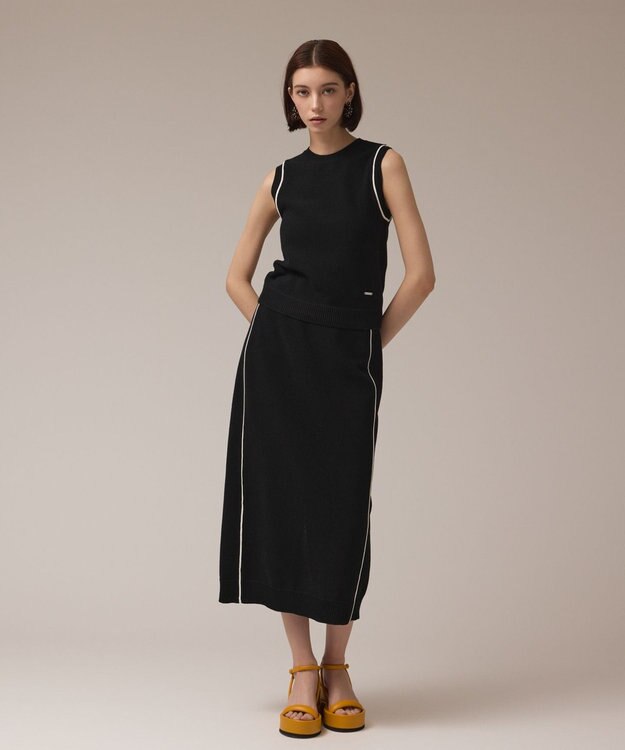 GRACE CONTINENTAL カノコニットスカート ブラック