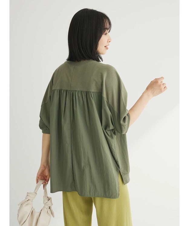 Green Parks ナイロンドッキングカットチュニック Khaki