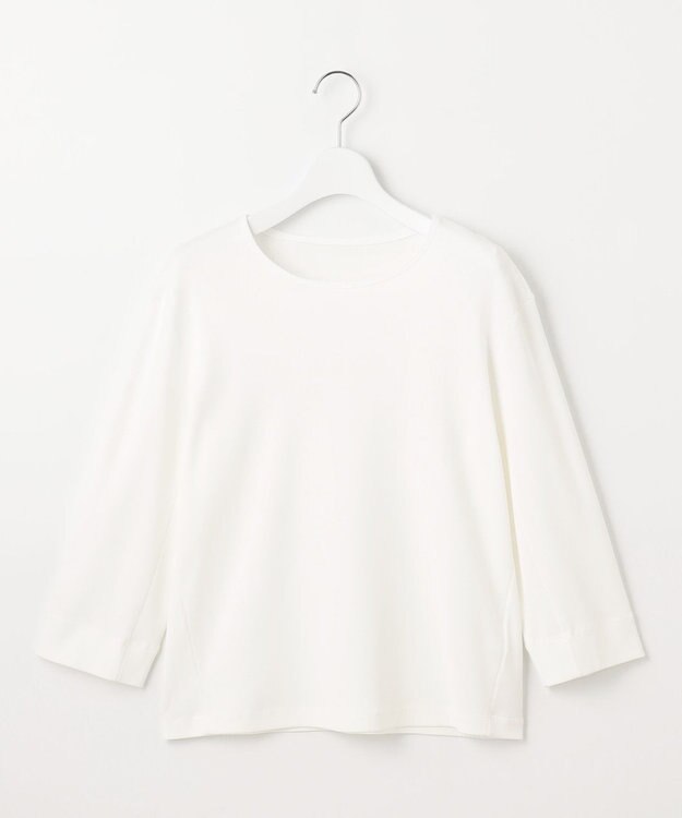 J.PRESS LADIES L フライスジャージー カットソー ホワイト系