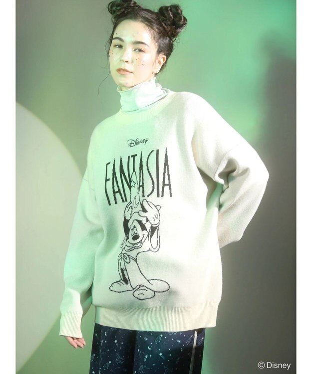 Green Parks ＦＡＮＴＡＳＩＡ／ジャガードニットプルオーバー Ivory