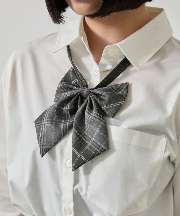 WEGO 【SCHOOLITEM】チェックスクールリボン ブラックチェック2