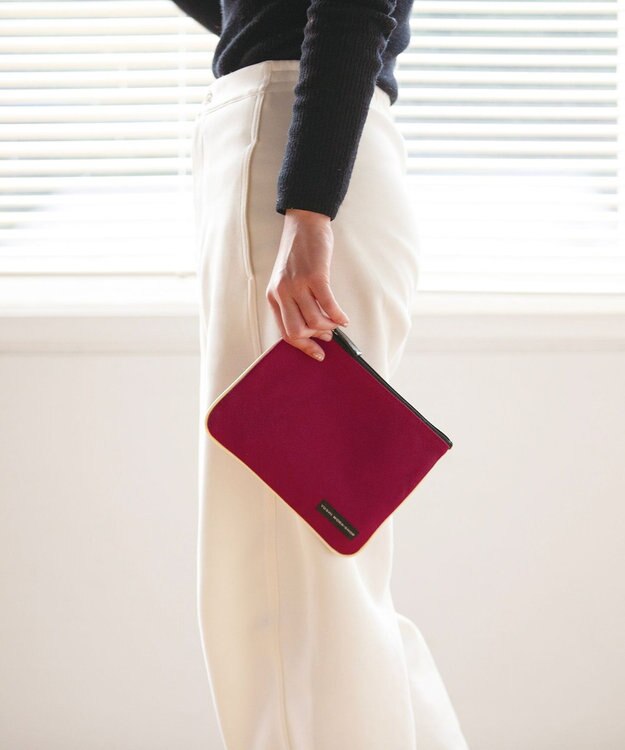 YUSHI ARLE - POUCH 帆布ポーチ ワイン