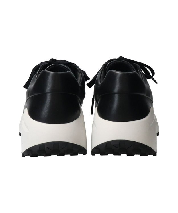 INTER-CHAUSSURES 【BUSSOLA】撥水厚底レースアップスニーカー ブラック