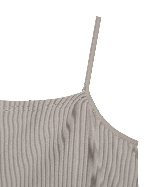AMERICAN HOLIC 【2点セット】ナイロンAラインワンピース+キャミソール Grayish Khaki