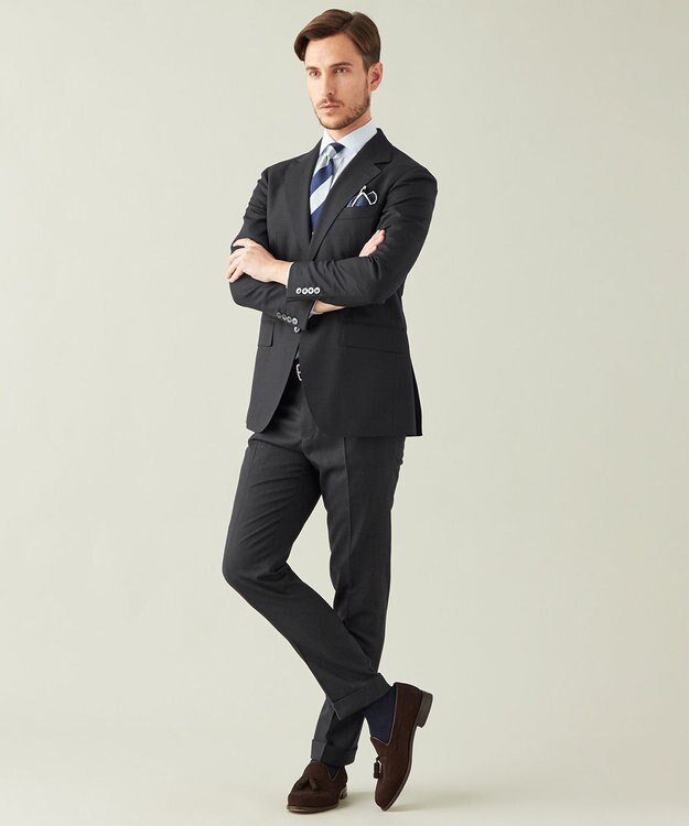 GOTAIRIKU 【AIRY MOVE / セットアップ対応】ウォッシャブルウールトロピカル セットアップパンツ グレー系