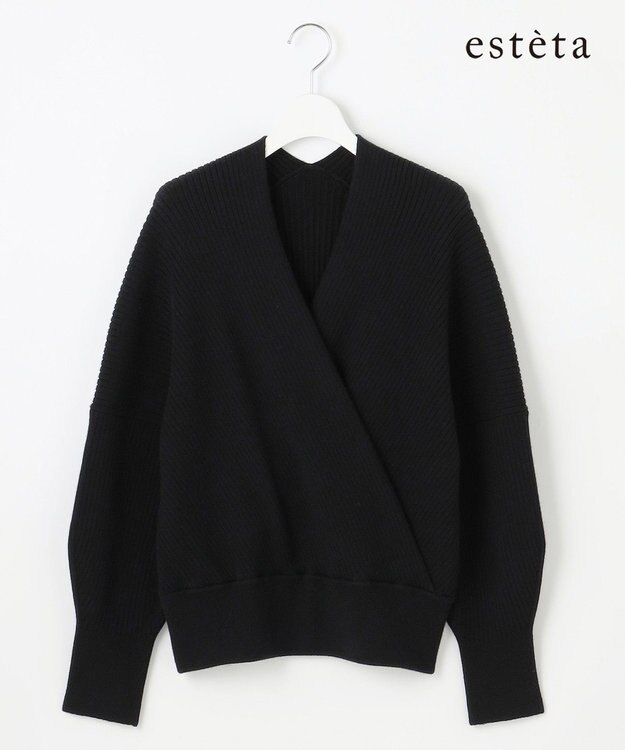 23区 S 【エステータ】カシュクール ニット ブラック系