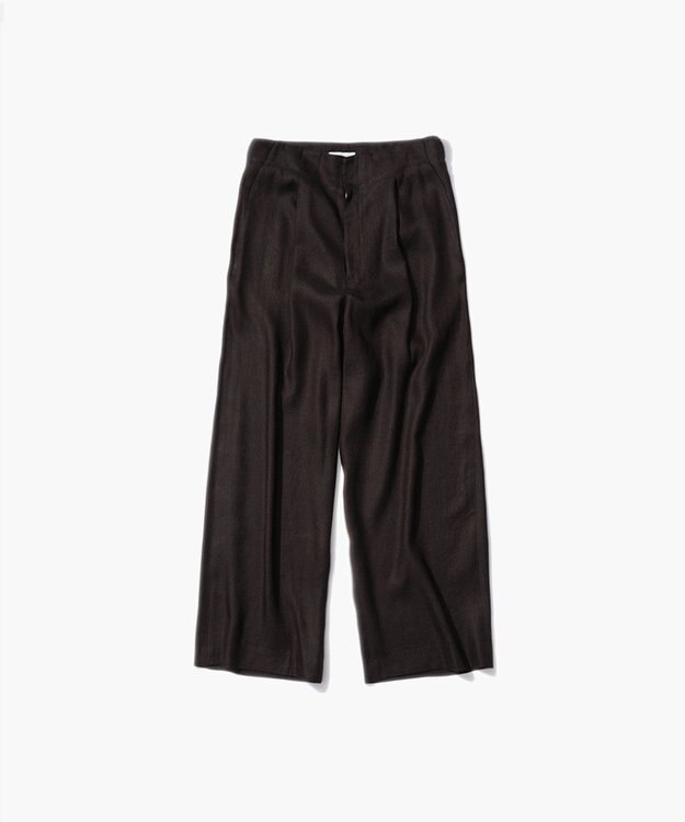 ATON LINEN VISCOSE | ワイドパンツ BROWN