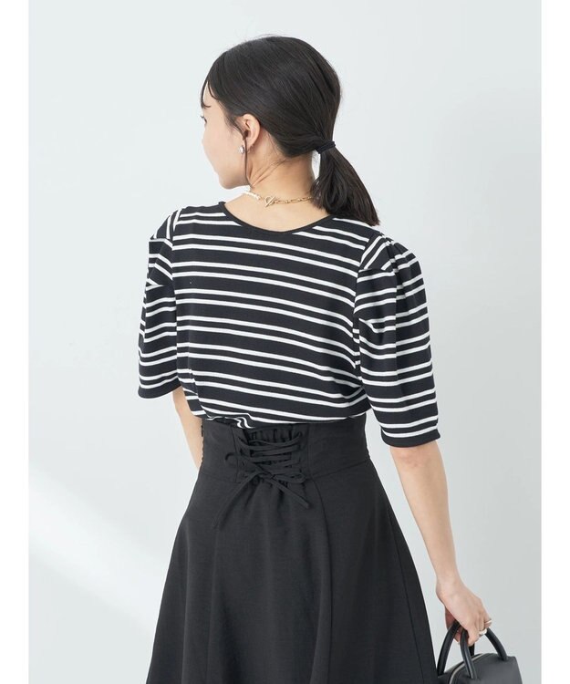 earth music&ecology パワーショルダーリブプルオーバー Border