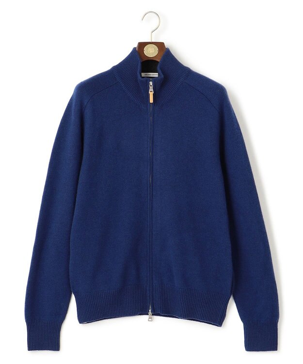 J.PRESS MEN カシミア フルジップ カーディガン ブルー系