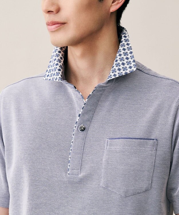 JOSEPH ABBOUD 【キングサイズ・愛されて21年！オーガニックコットン使用】ダディ ポロシャツ ダルブルー系