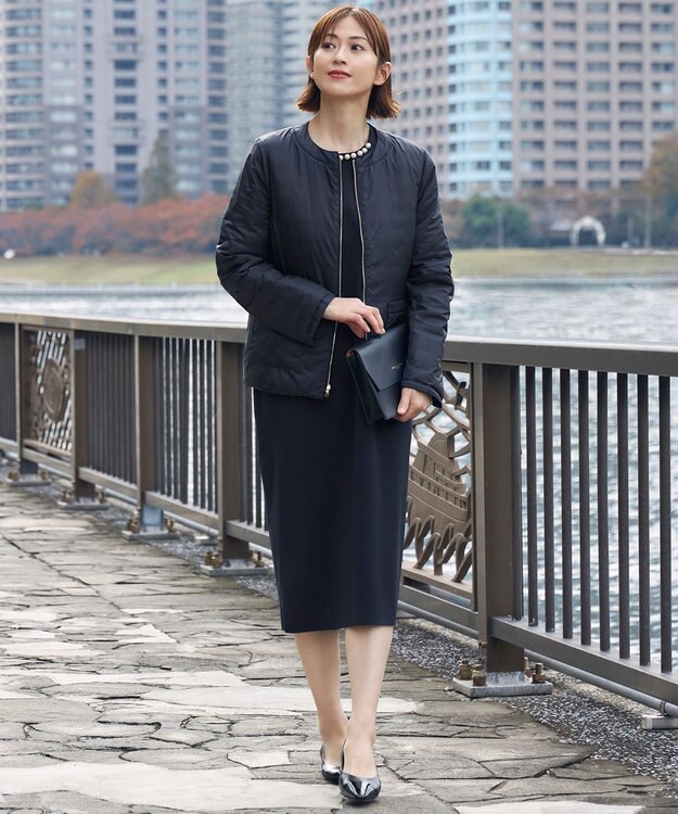 自由区 【洗える】リバーシブルライトダウン ジャケット ネイビー