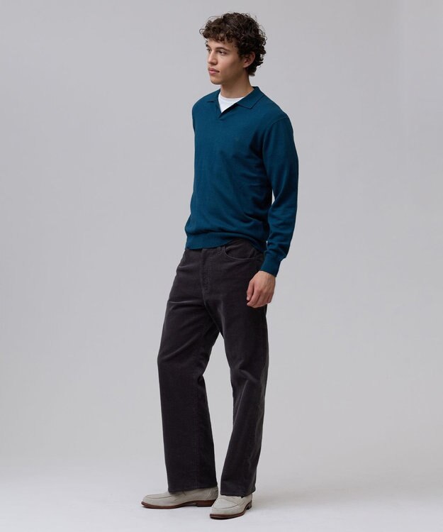 J.PRESS MEN ストレッチコーデュロイ 5ポケット パンツ / PIPED STEM グレー系