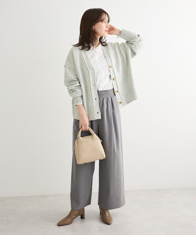 Green Parks ＭＩＸニットカーディガン Gray