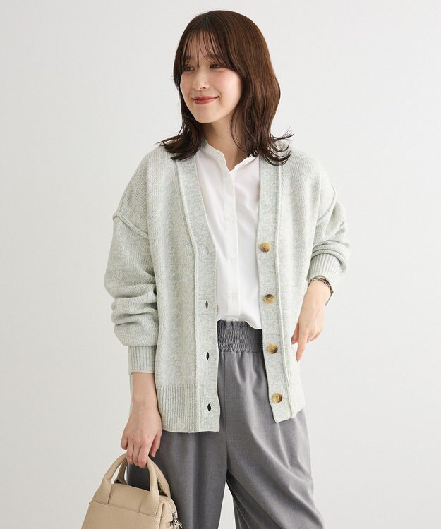 Green Parks ＭＩＸニットカーディガン Gray