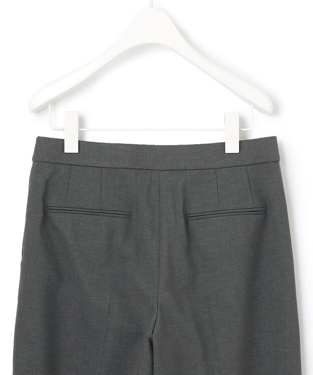 ICB 【洗える】 LinenLikeOx ワイドストレートパンツ グレー系