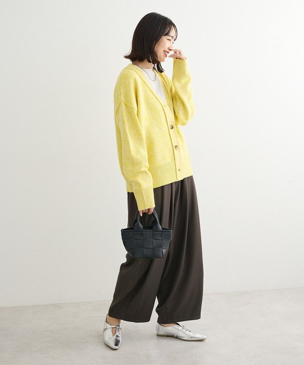 Green Parks ＭＩＸニットカーディガン Yellow