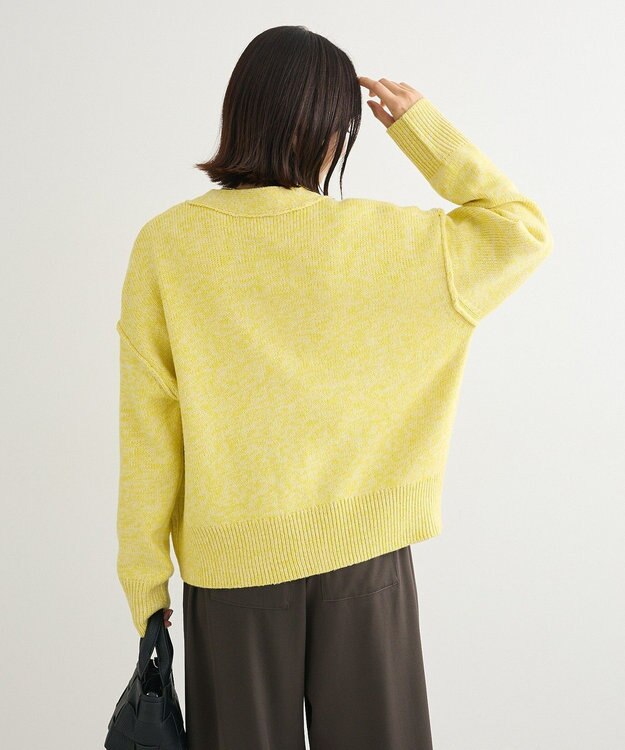 Green Parks ＭＩＸニットカーディガン Yellow