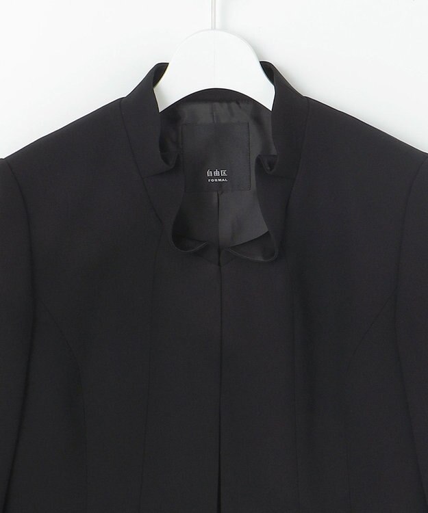 自由区 FORMAL 【襟華やか】エレガント ジャケット＋ワンピース ブラック系