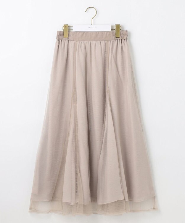 ANY SIS 【洗える】ラッセルチュールマチ スカート アイボリー