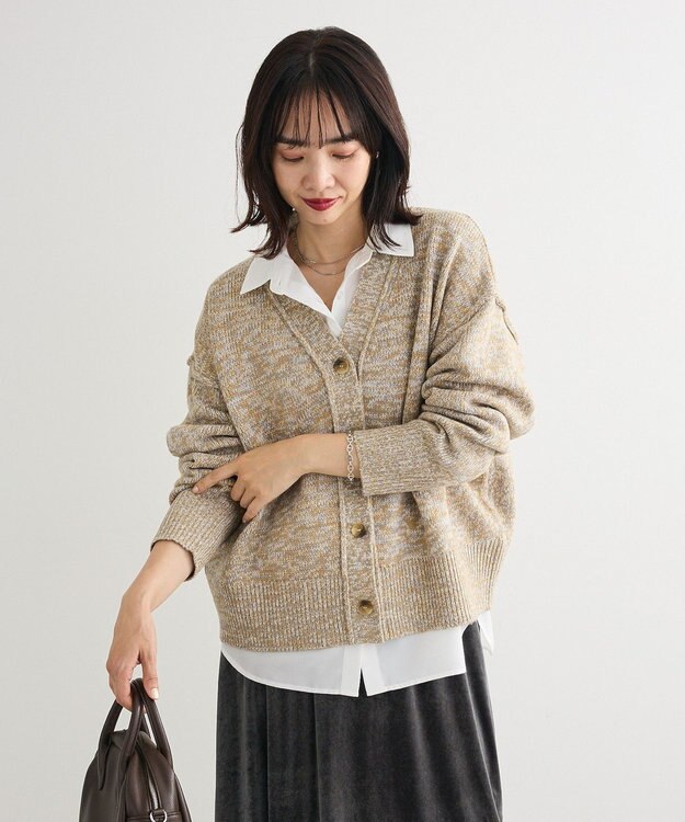 Green Parks ＭＩＸニットカーディガン Beige