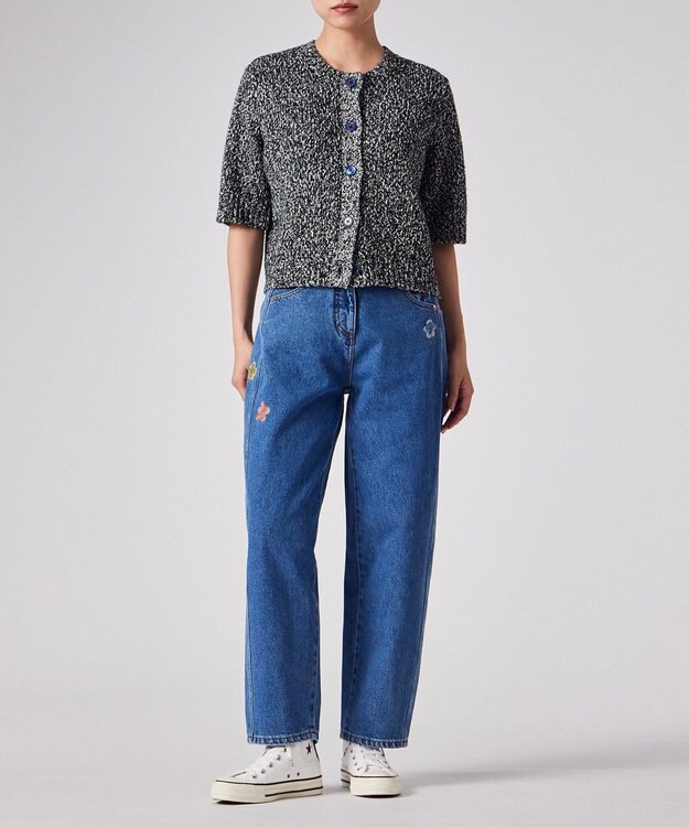 Paul Smith ブークレヤーン 半袖ニット カーディガン ブラック