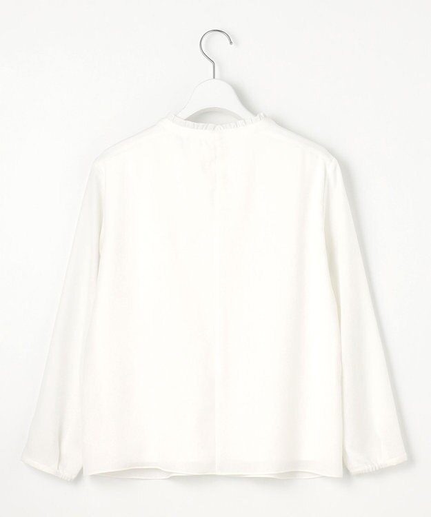 J.PRESS LADIES パウダリーツイルレースコンビ カットソー ホワイト系