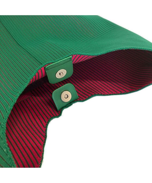 ROOTOTE 1061【ラメ糸ミックス-A4収納】LT.ラウンド.グリンプス.ニット-A 04：グリーン