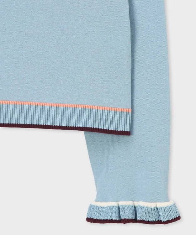 Paul Smith 【洗える】フレアスリーブ カーディガン ライトブルー