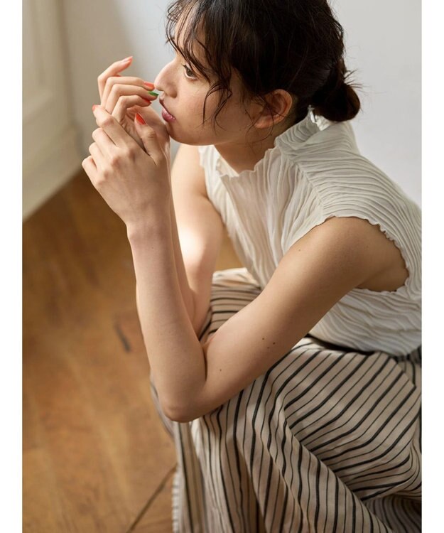 Green Parks ・Ｐｅｔｉｔ　Ｆｌｅｕｒ　ウェーブメロープルオーバー Off White