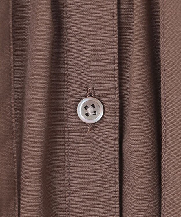 #Newans 【アイロンいらず】バストカットギャザーブラウス ブラウン