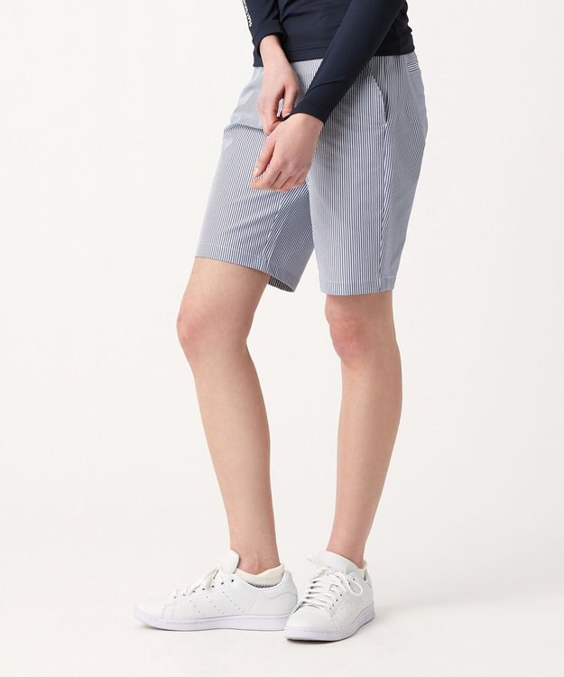 23区GOLF 【WOMEN】ストライプ柄 ショートパンツ ブルー系2