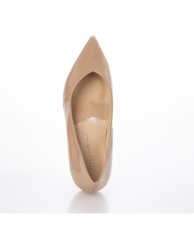 MODE ET JACOMO <MODE ET JACOMO>ポインテッドVカットプレーンパンプス ピンクエナメル