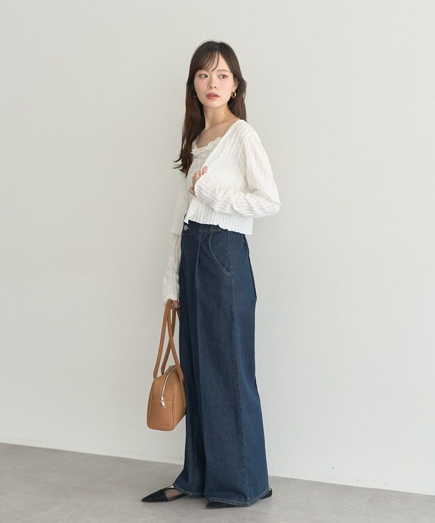 earth music&ecology 【2点セット】ＳＥＴ２点メローボレロ＋フリルキャミソール Off White