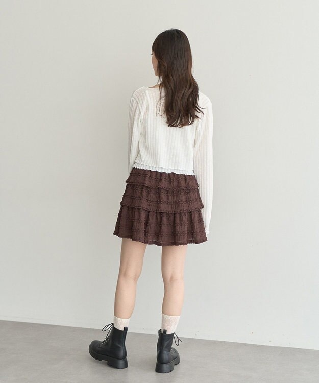 earth music&ecology 【2点セット】ＳＥＴ２点メローボレロ＋フリルキャミソール Off White