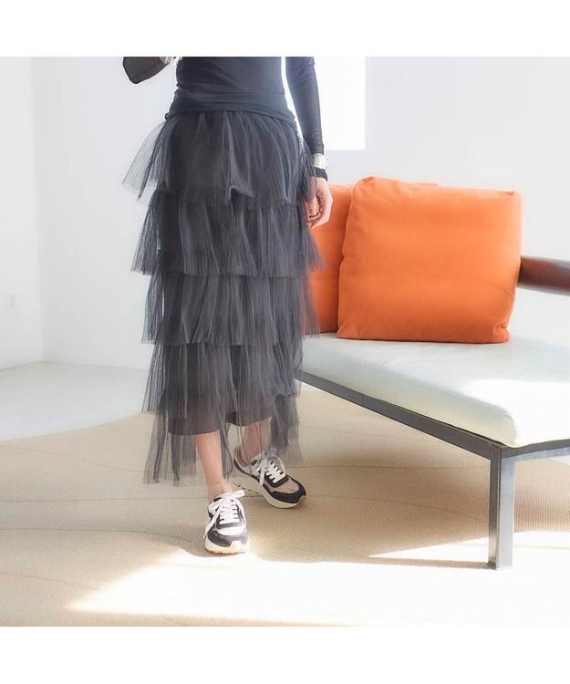 MODE ET JACOMO <carino>シースルー厚底スニーカー ブラックコンビ