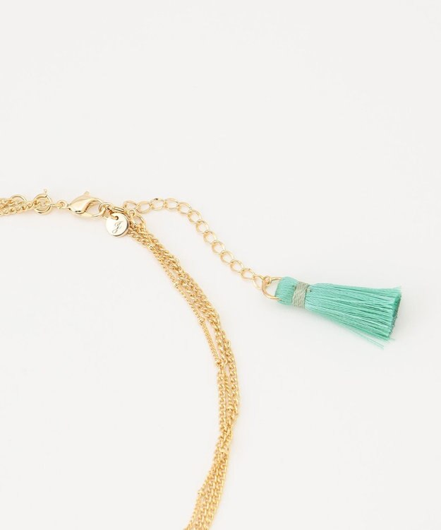 自由区 【カタログ掲載】ストーンミックスフリンジ2WAY ネックレス ゴールド系