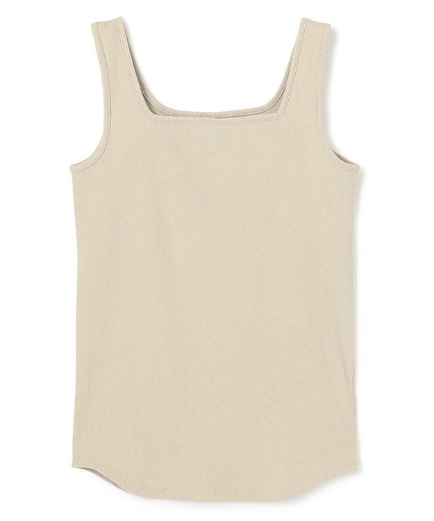 UNFILO 【新色登場】スクエアテレコタンクトップ ベージュ