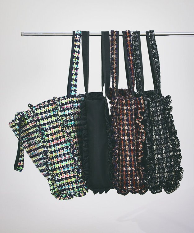 TOCCA 【再入荷！ヨンアさんコラボ】WAVES TOTE BAG トートバッグ ブラックツイード系