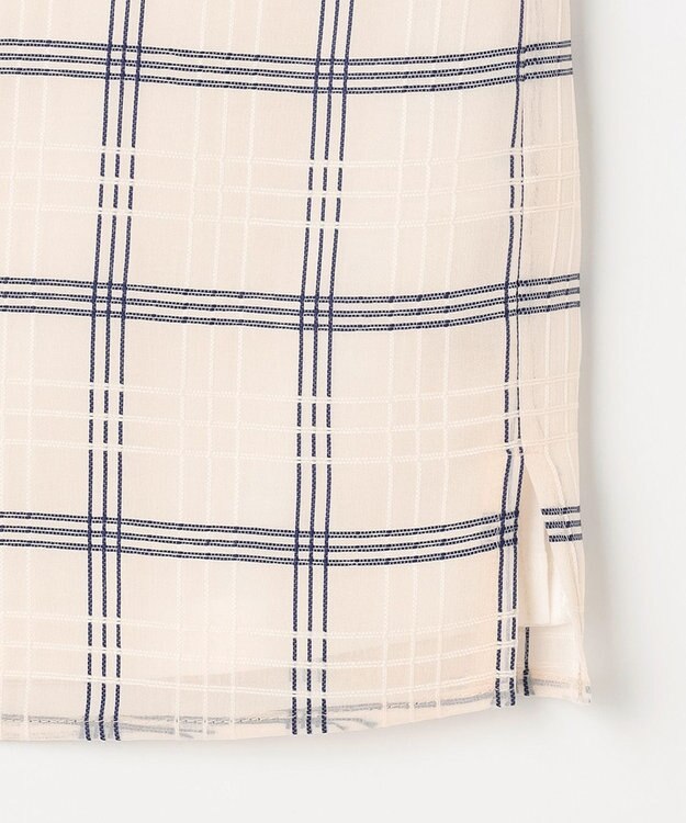 J.PRESS LADIES S 【WEB限定】シアーチェック ノースリーブ カットソー ホワイト×ブラックチェック系3